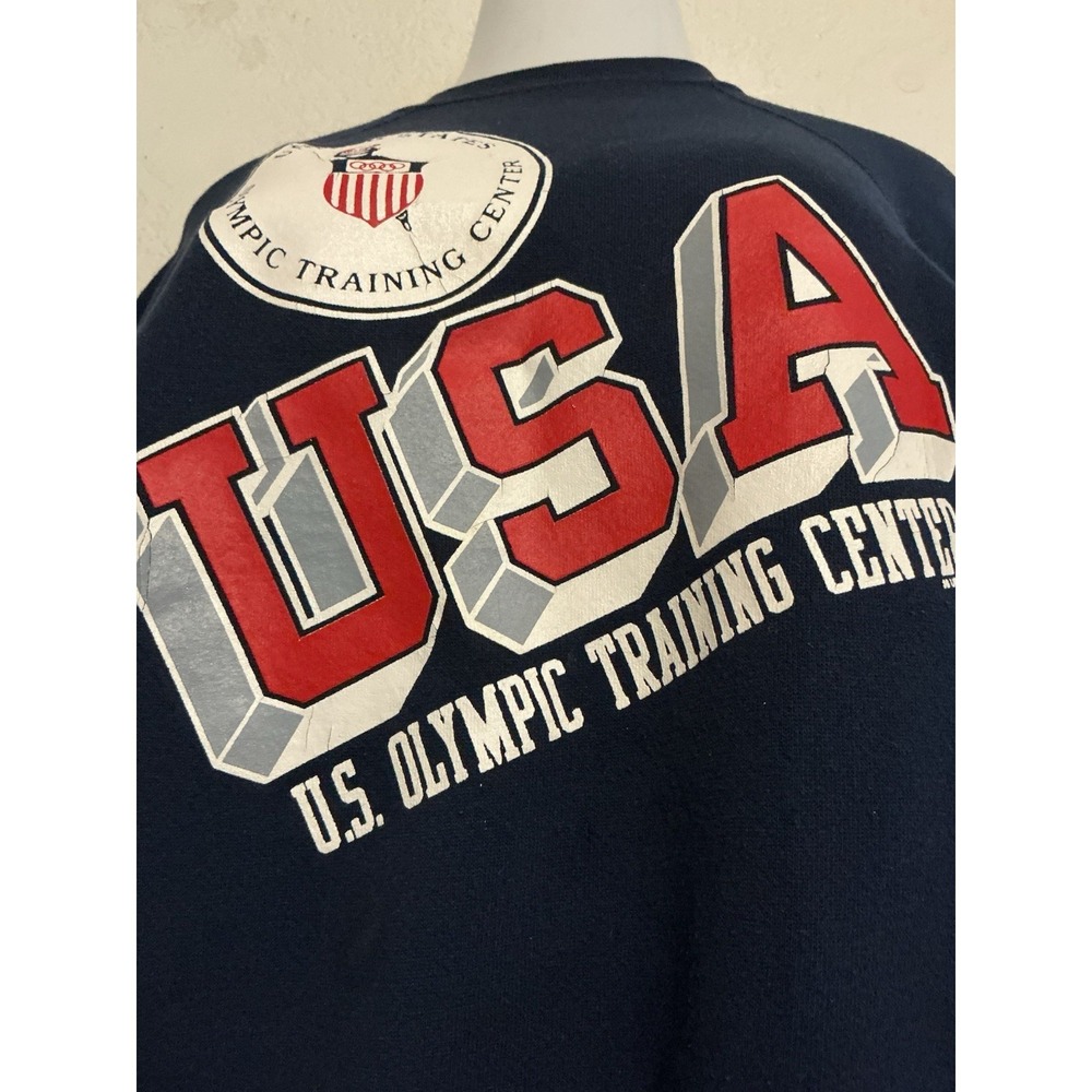 Discus Athletic Men's Size Large Olympic Team USA Sweatshirt Navy Blue 80s 90s